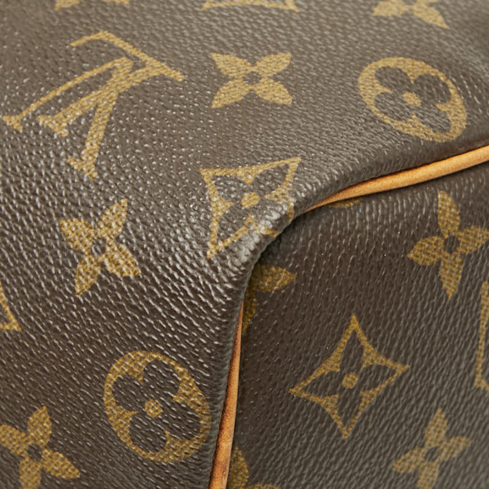 LOUIS VUITTON Brown Monogram Leather Speedy 25 Boston Bag - Picture 6 of 11